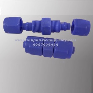 Đầu nối siết cam 2 đầu ống khí nén