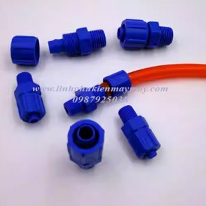 Đầu nối thẳng siết cam ren ngoài nhựa